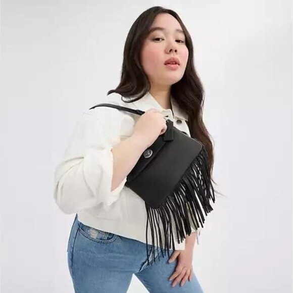 NWT Coach 1964 Fringe Bag Black - Picture 10 of 12